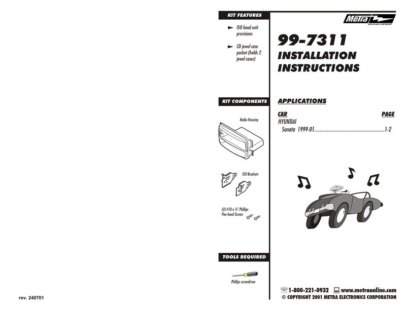 Metra Electronics 99-7311 installation instructions