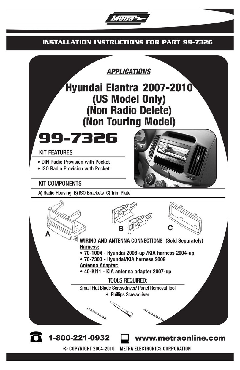 Metra Electronics 99-7326 installation instructions