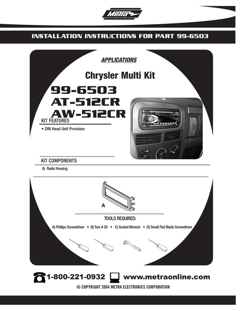 Metra Electronics 99-6503 installation instructions