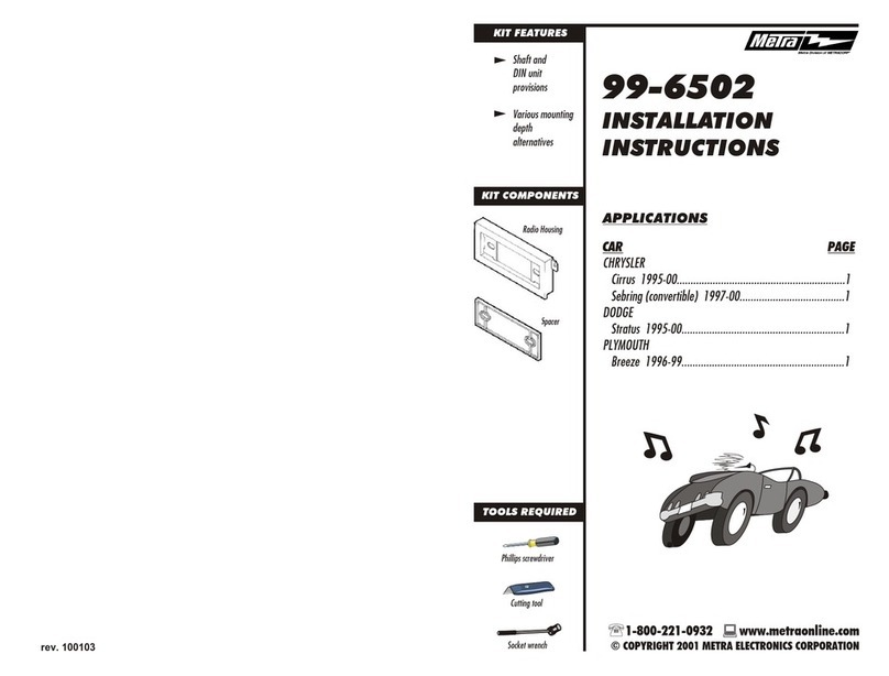 Metra Electronics 99-6502 User manual Metra Electronics 99-6502 User manual