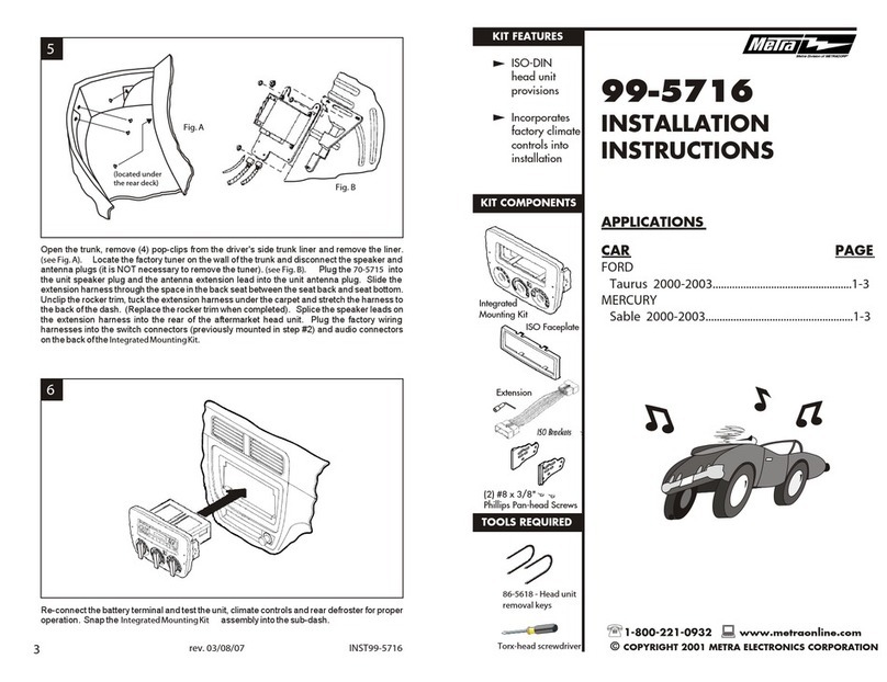 Metra Electronics 99-5716 installation instructions