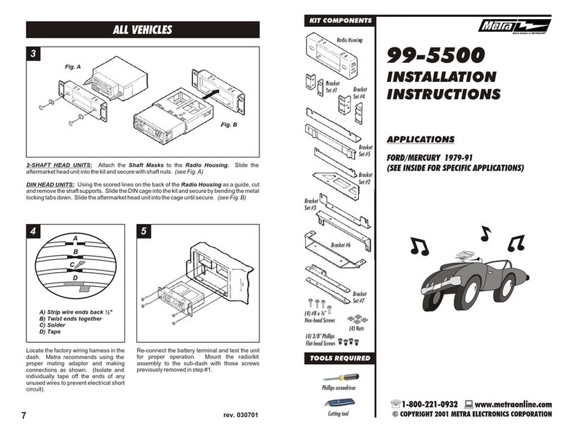 Metra Electronics 99-5500 User manual Metra Electronics 99-5500 User manual