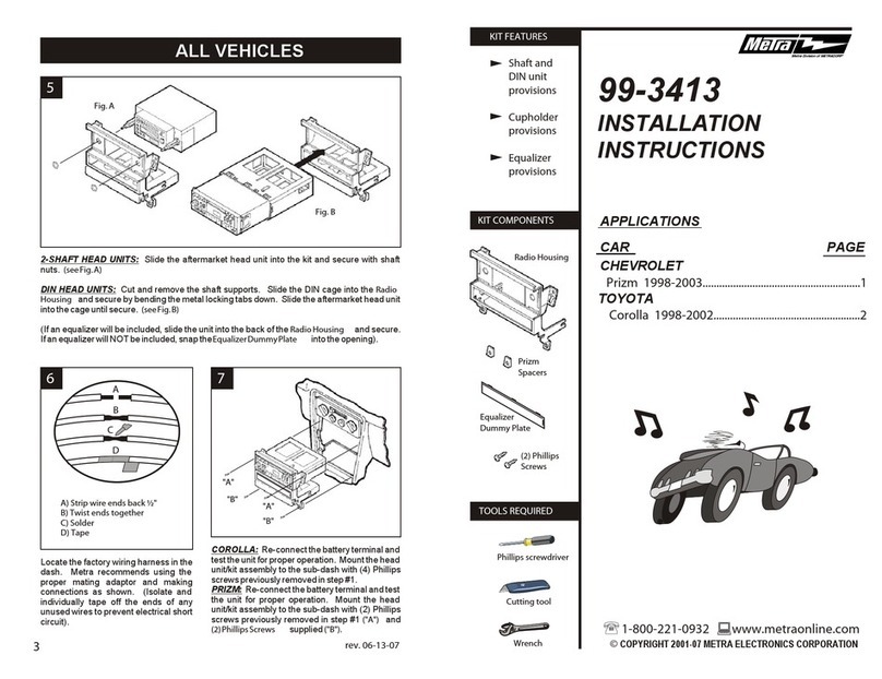 Metra Electronics 99-3413 User manual Metra Electronics 99-3413 User manual