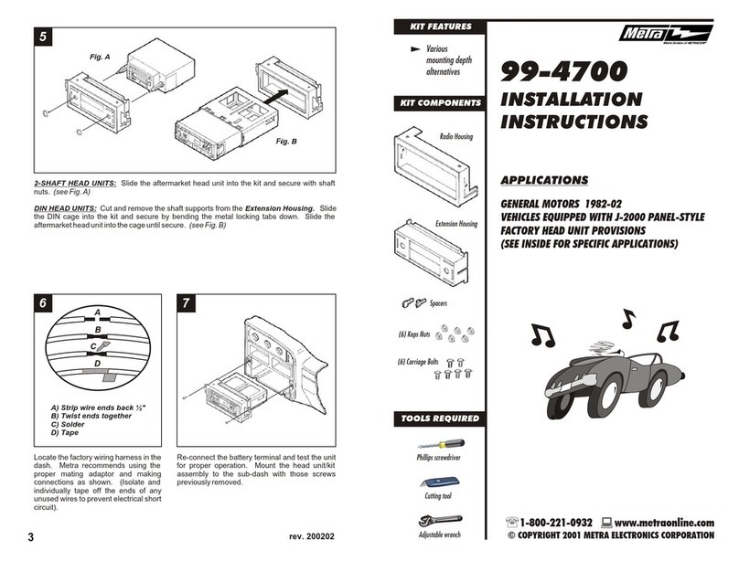 Metra Electronics 99-4700 installation instructions