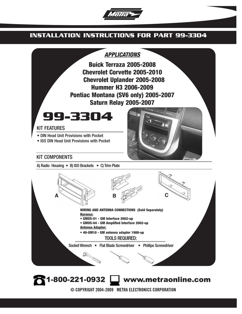 Metra Electronics 99-3304 installation instructions