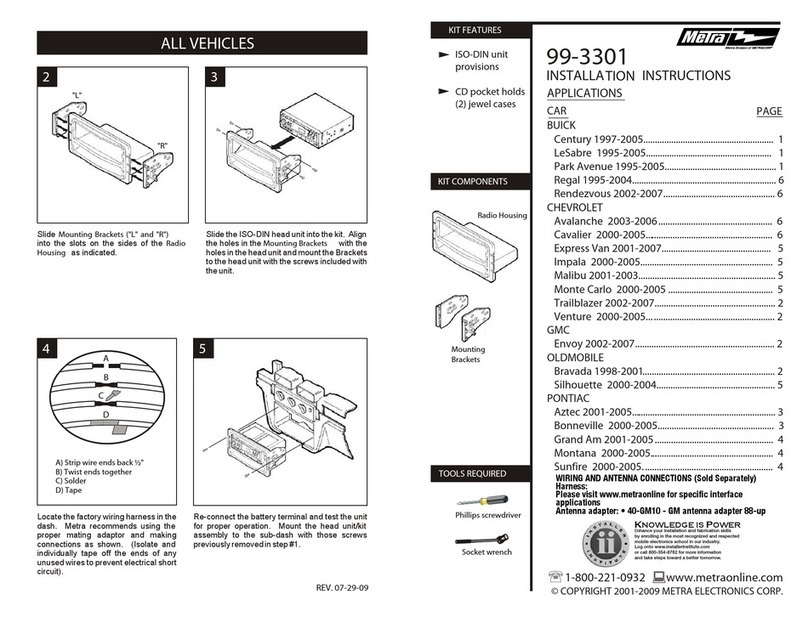 Metra Electronics 99-3301 installation instructions Metra Electronics 99-3301 installation instructions
