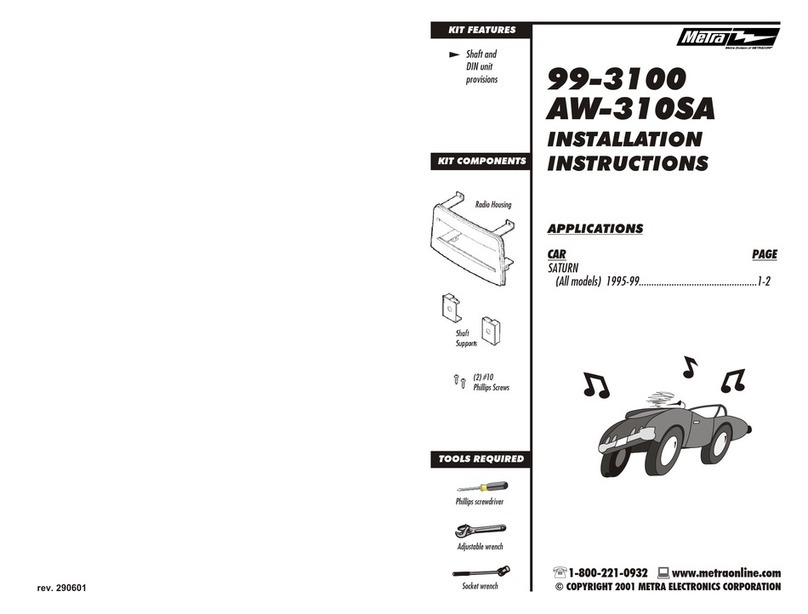 Metra Electronics 99-3100 installation instructions