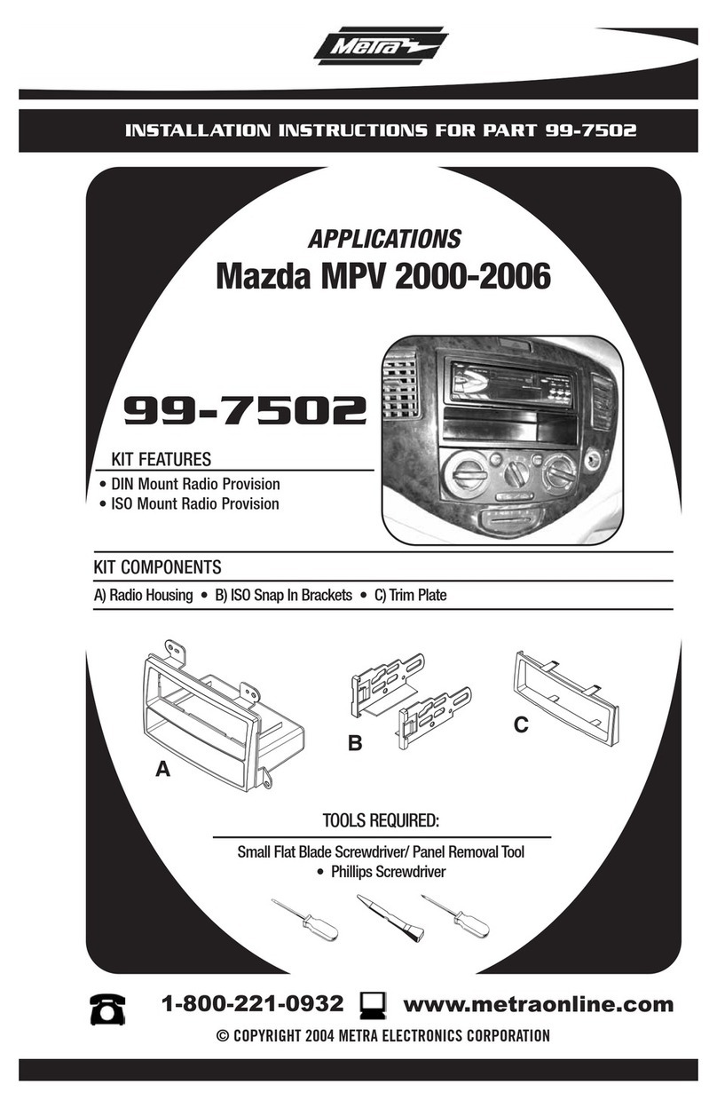 Metra Electronics 99-7502 installation instructions