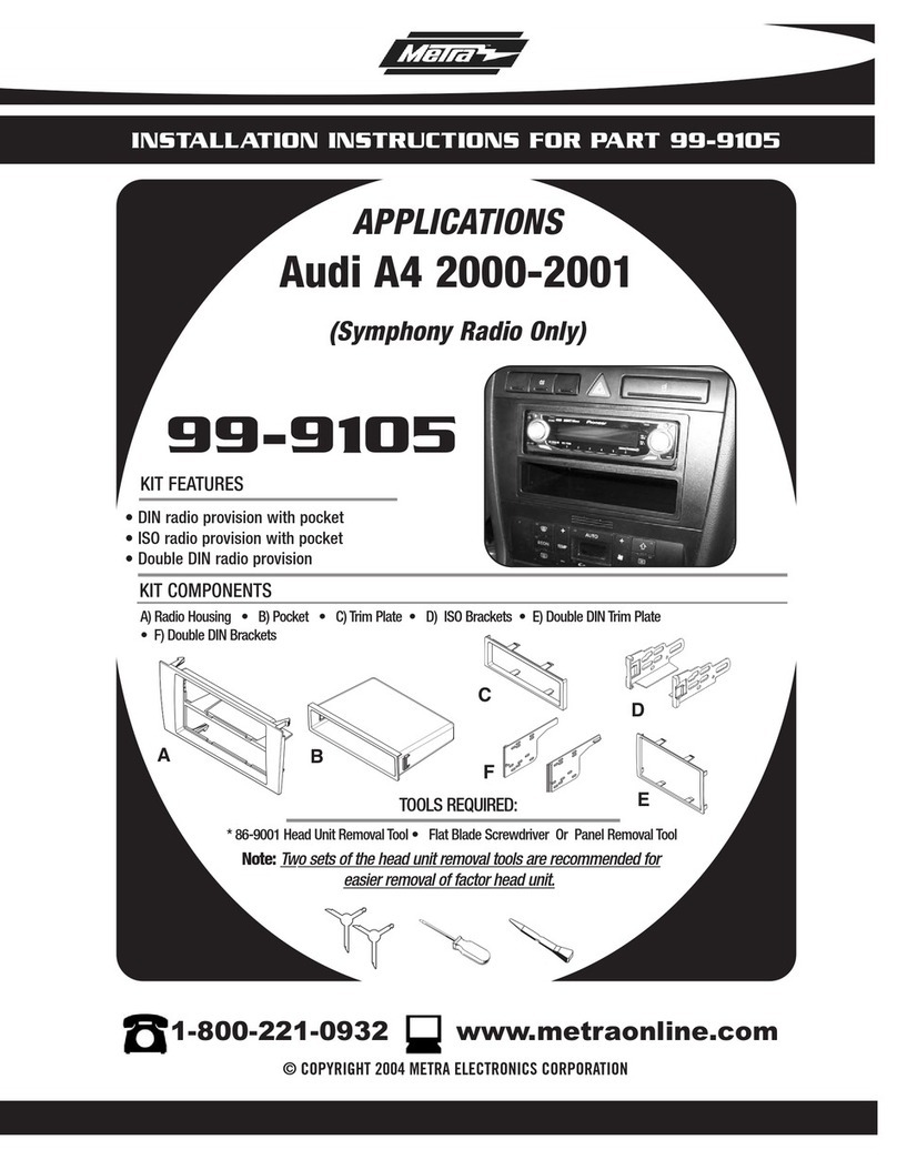 Metra Electronics 99-9105 installation instructions