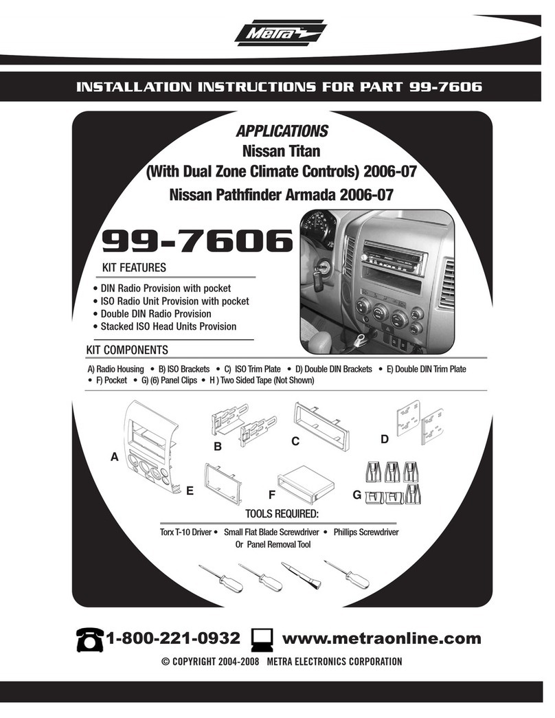 Metra Electronics 99-7606 installation instructions