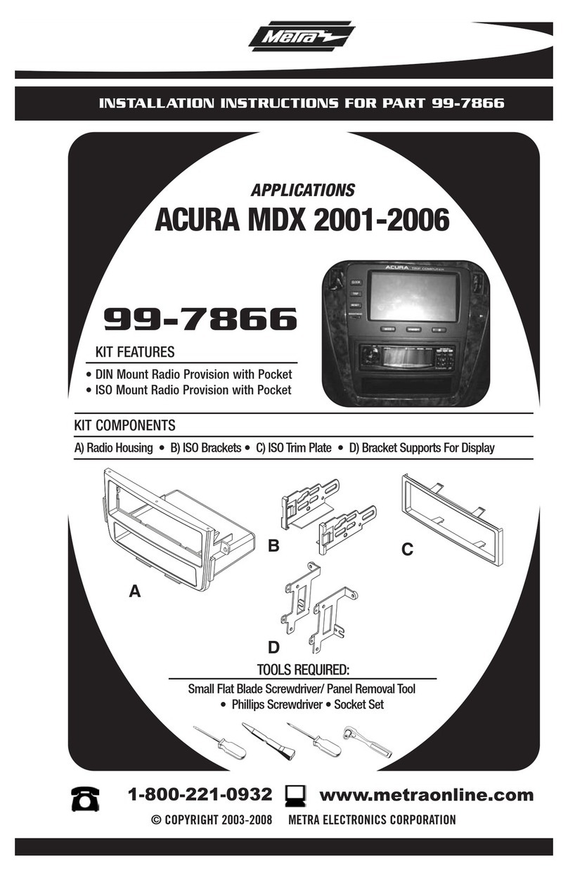 Metra Electronics ACURA 99-7866 User manual