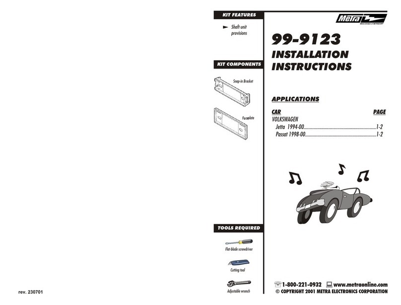 Metra Electronics KIT FEATURES 99-9123 User manual