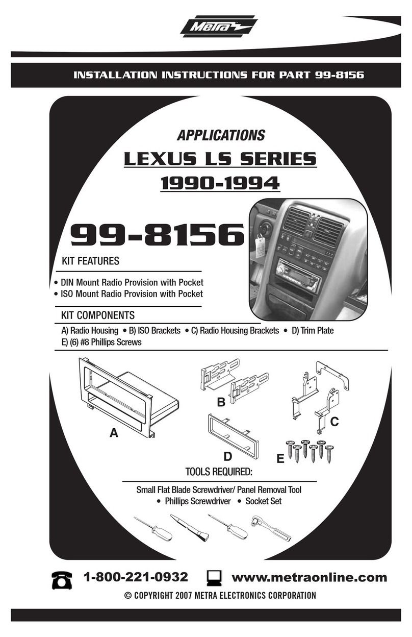 Metra Electronics LEXUS 99-8156 installation instructions
