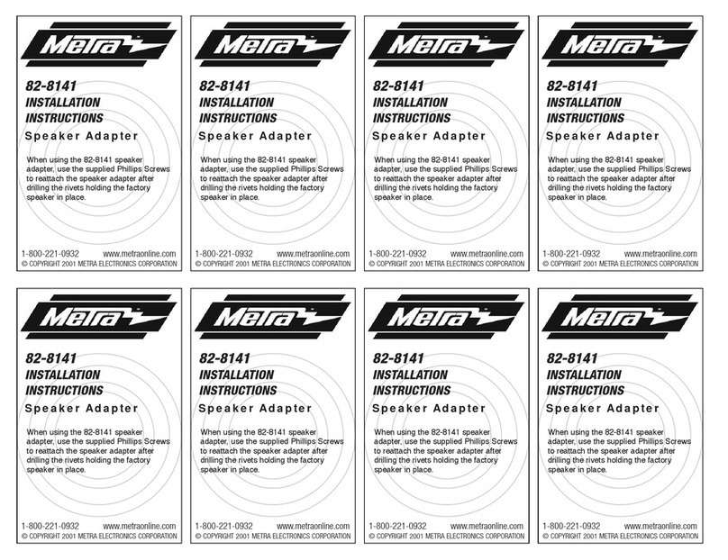 Metra Electronics 82-8141 installation instructions