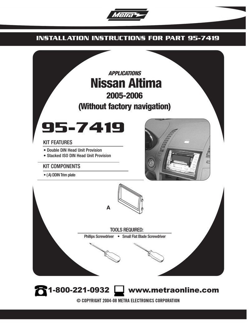 Metra Electronics 95-7419 User manual