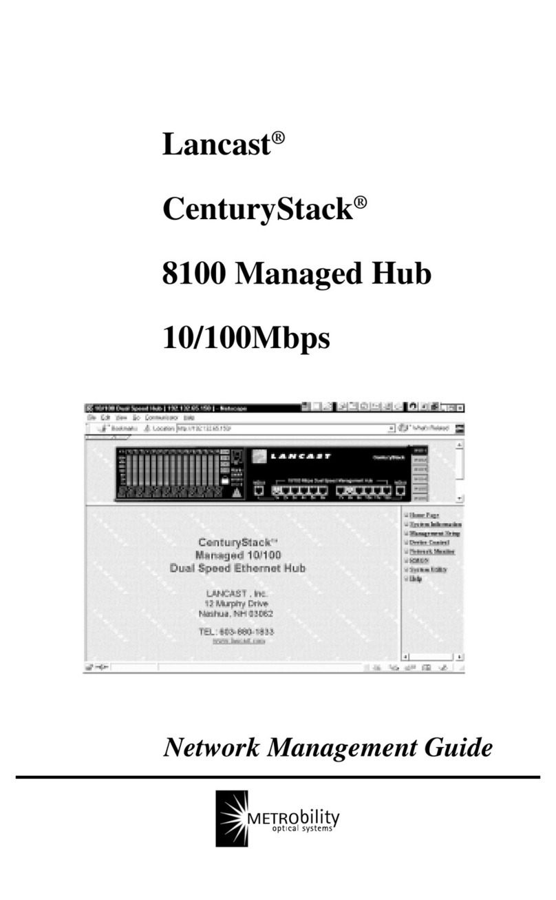 METRObility Optical Systems CenturyStack 8100 Programming manual