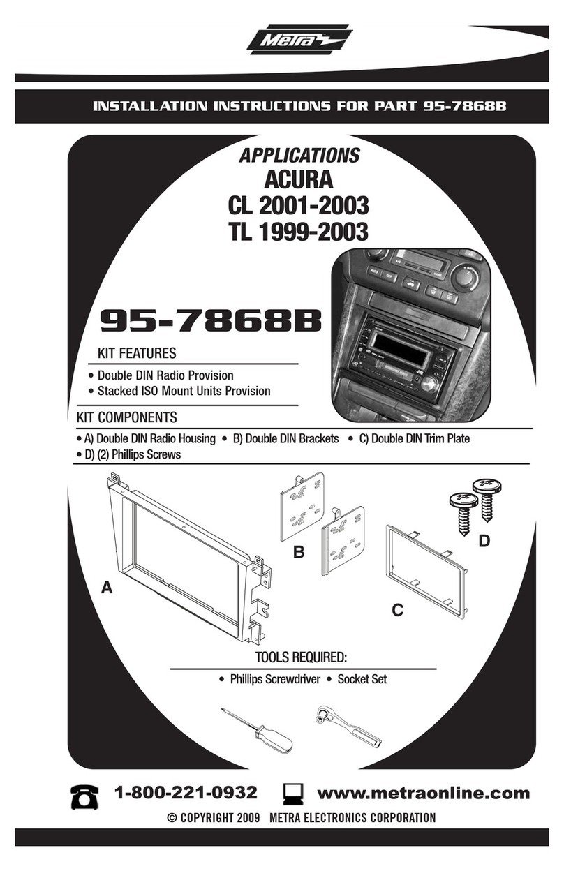 Metra Electronics ACURA 95-7868B User manual Metra Electronics ACURA 95-7868B User manual