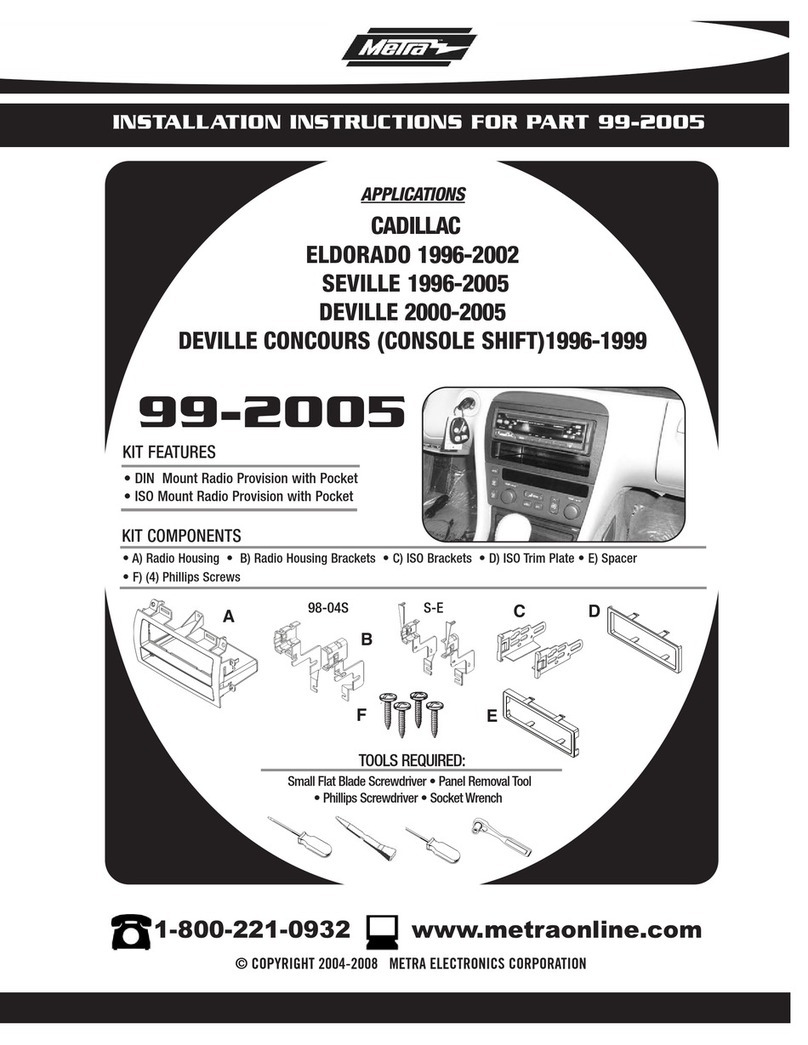 Metra Electronics 99-2005 installation instructions