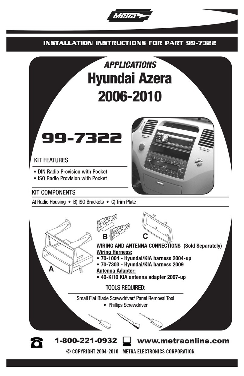 Metra Electronics 99-7322 installation instructions