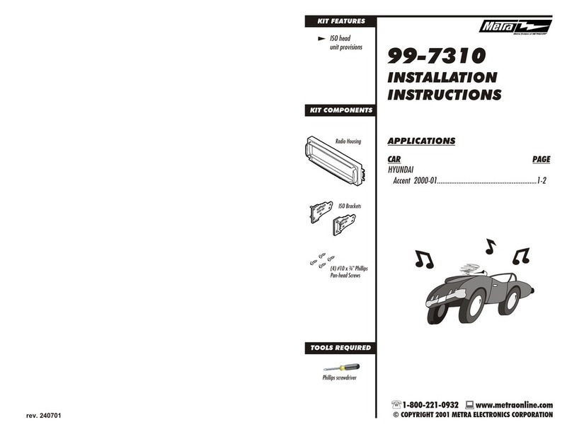Metra Electronics 99-7310 installation instructions