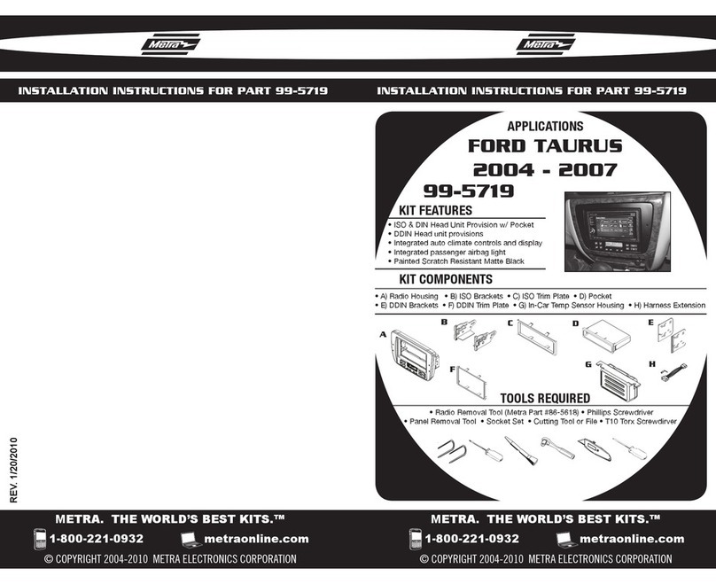 Metra Electronics 99-5719 installation instructions Metra Electronics 99-5719 installation instructions