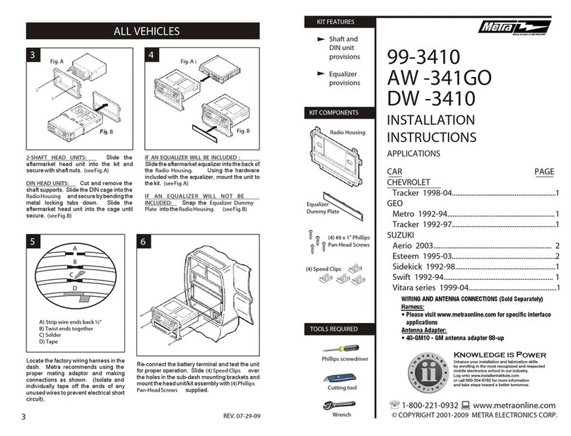 Metra Electronics 99-3410 installation instructions