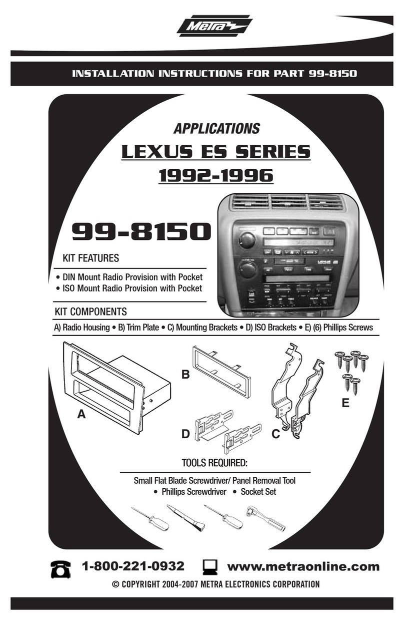 Metra Electronics LEXUS 99-8150 User manual