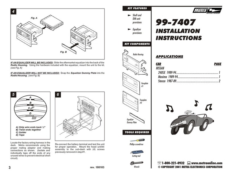 Metra Electronics 99-7407 installation instructions