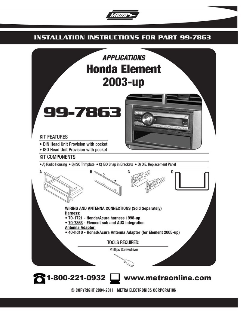 Metra Electronics 99-7863 installation instructions