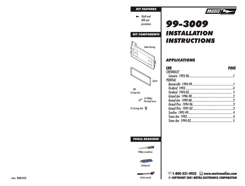 Metra Electronics 99-3009 User manual