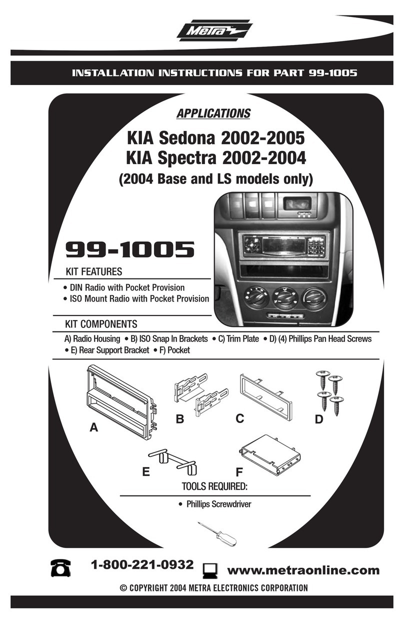 Metra Electronics 99-1005 installation instructions Metra Electronics 99-1005 installation instructions