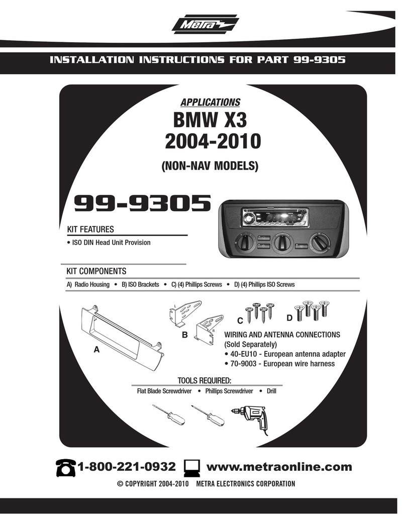 Metra Electronics 99-9305 installation instructions
