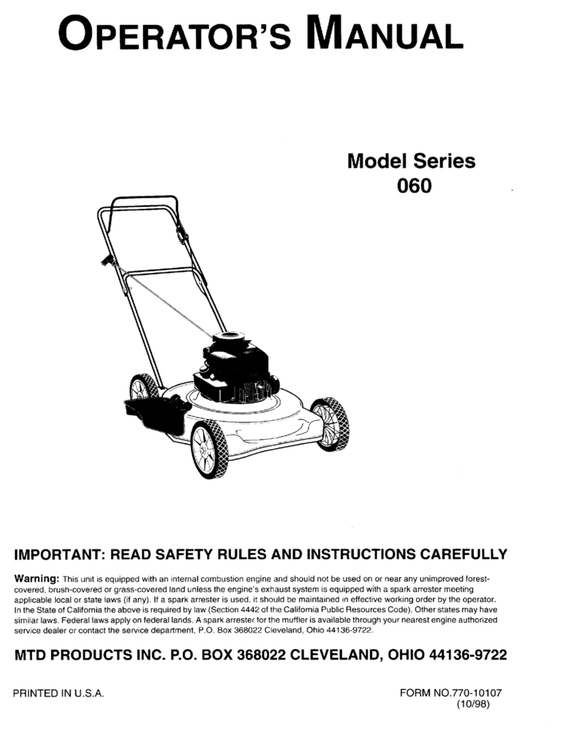 MTD 060 Series Operator's manual