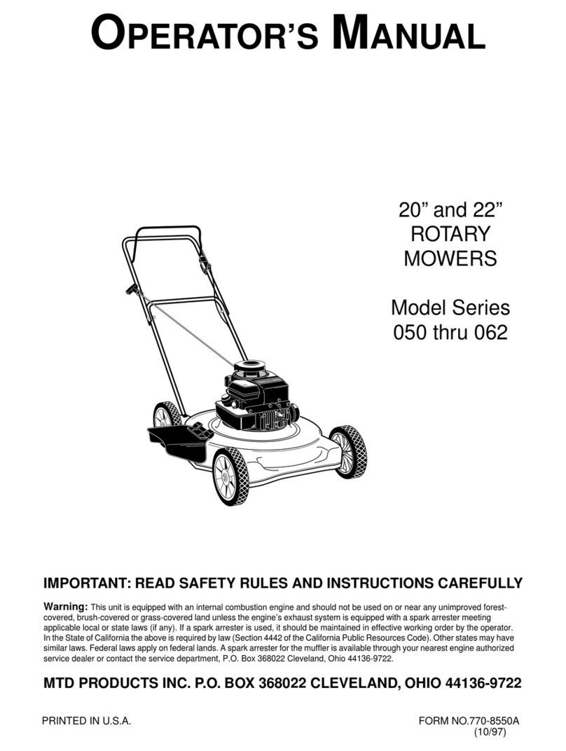 MTD 050 thru 062 Operator's manual