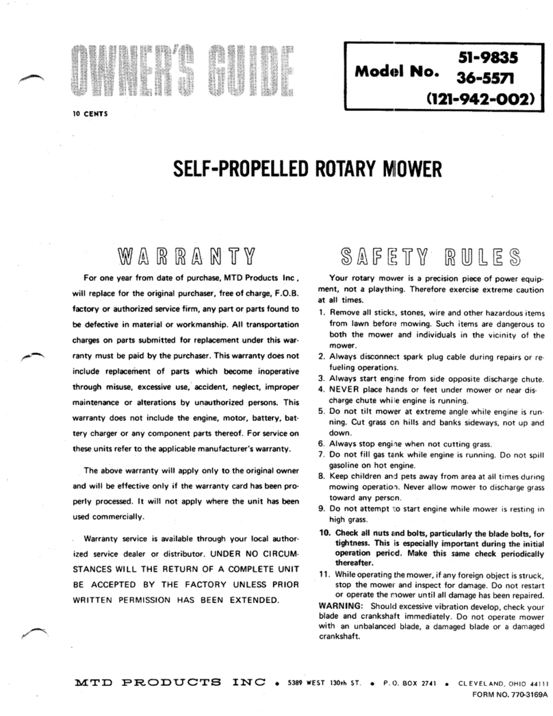 MTD (121-942-002) User manual