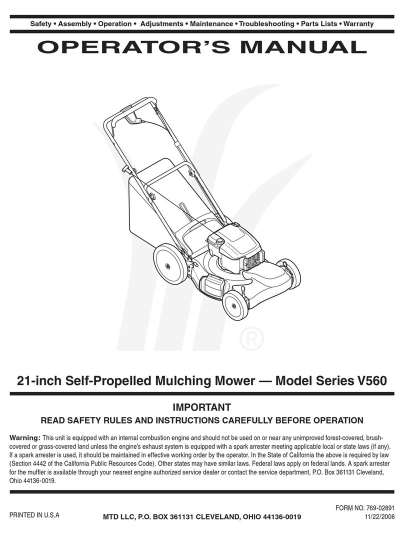 MTD Series V560 User manual