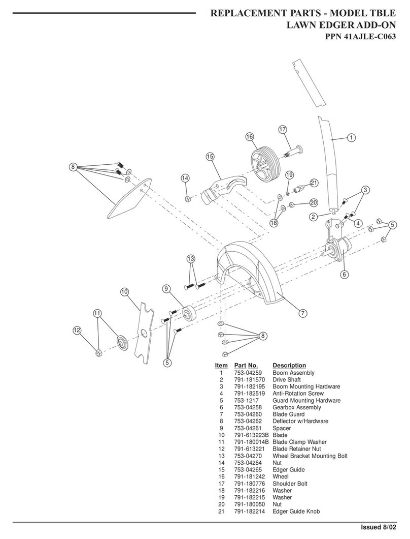 MTD TBLE Replacement parts