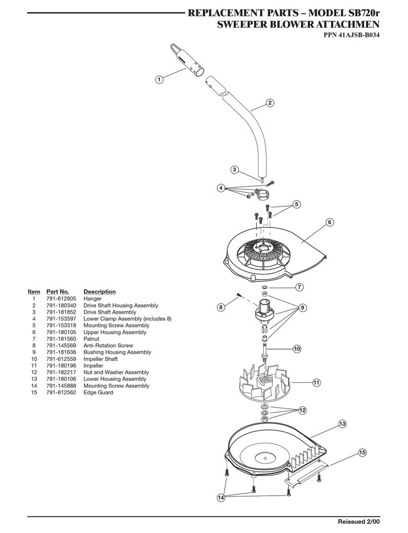 MTD SB720r Replacement parts