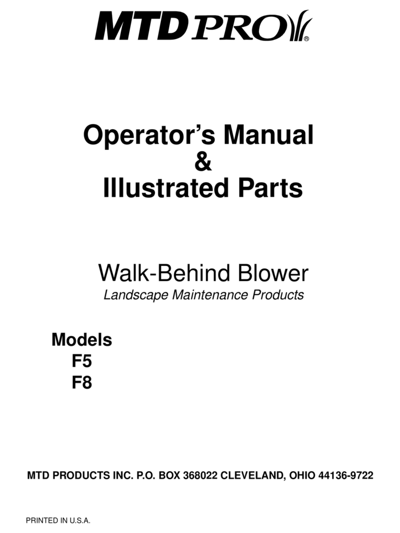 MTD Pro F5, F8 Operator's & parts manual