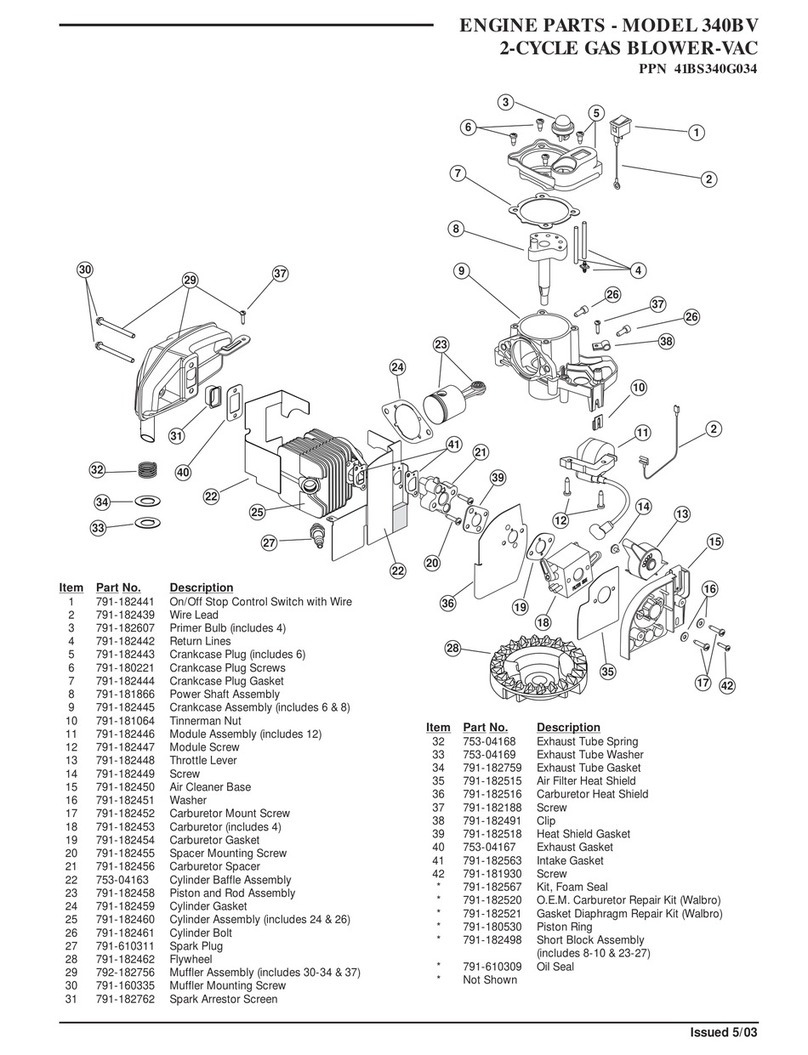 MTD 340BV User manual