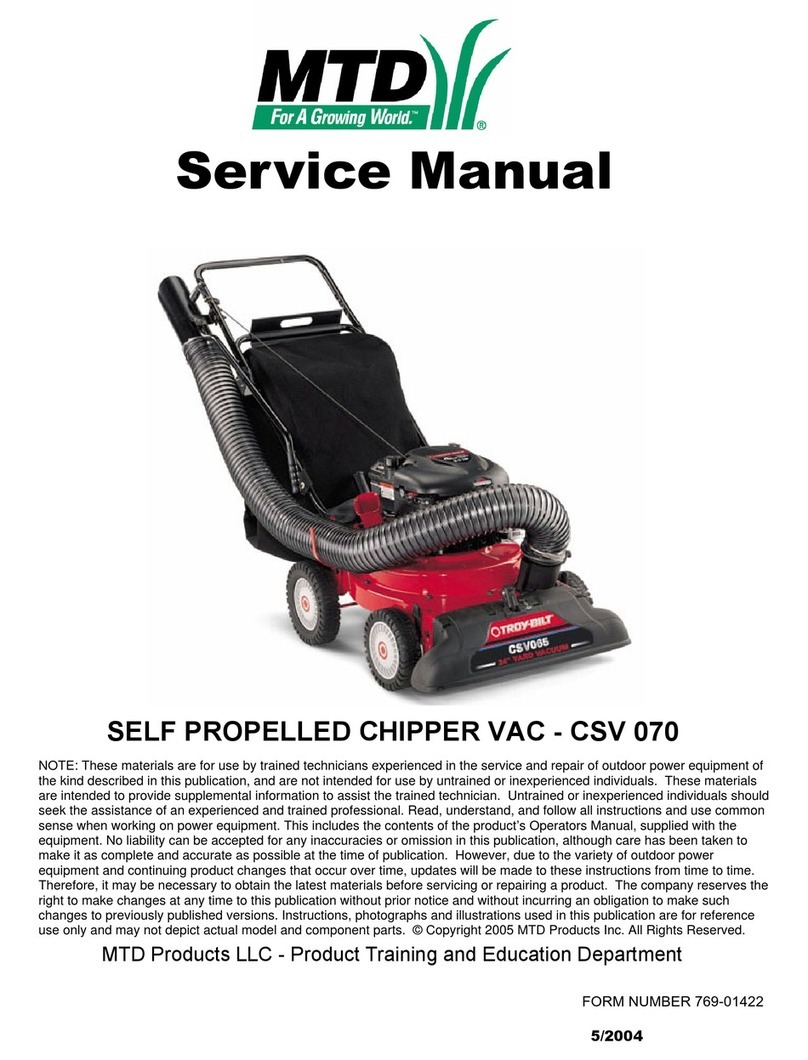 MTD CSV 070 User manual