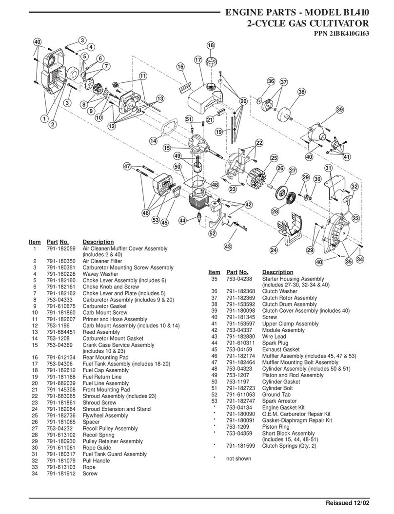 MTD BL410 User manual