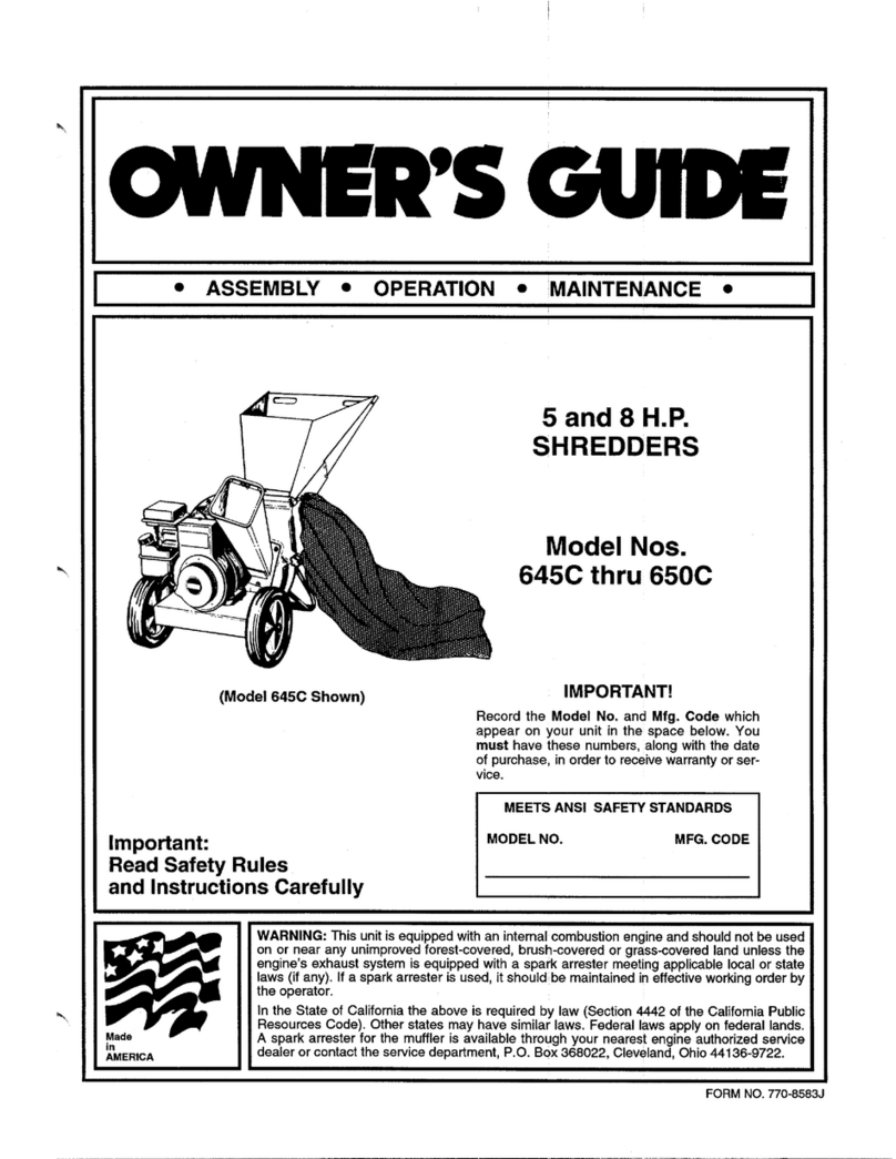 MTD 645C thru 650C User manual