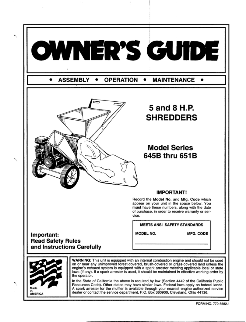 MTD 645B thru 651B owner's guide