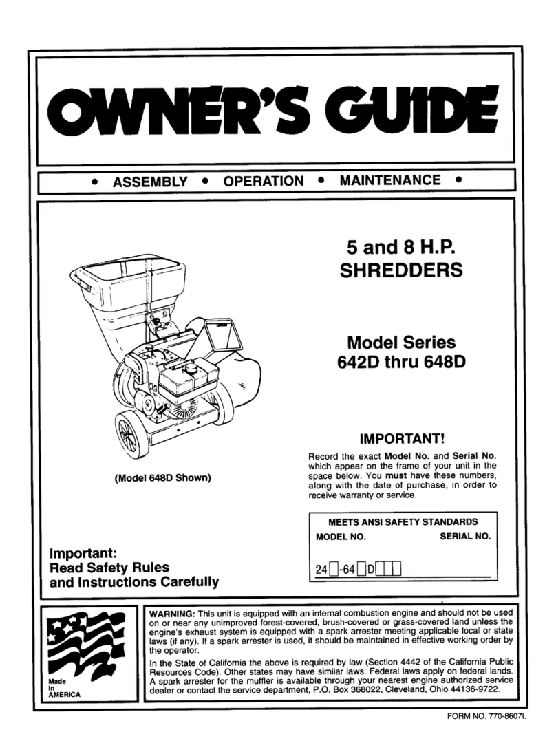 MTD Yard Machines 648D User manual MTD Yard Machines 648D User manual