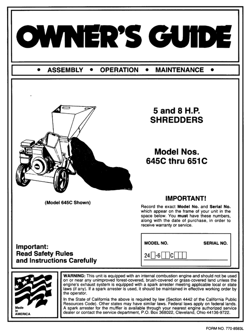 MTD 645C thru 651C User manual