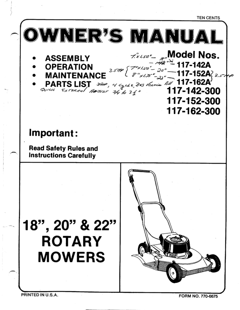 MTD 117-142A User manual