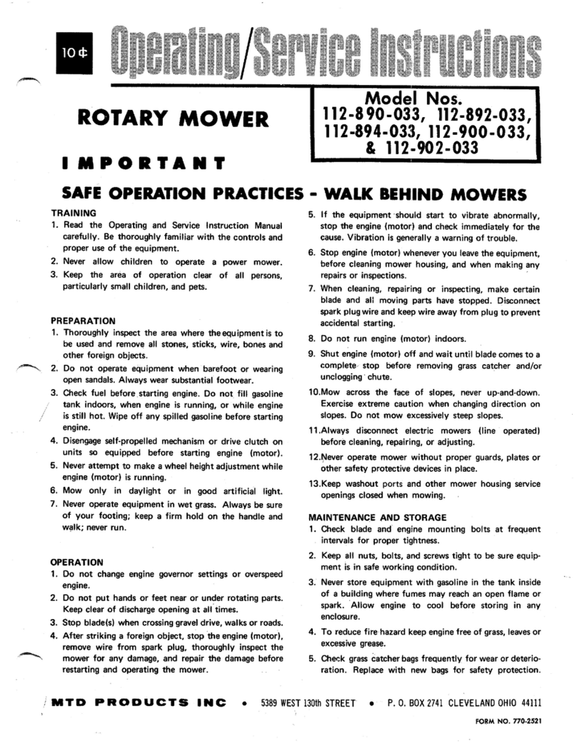 MTD 112-890-033 User manual