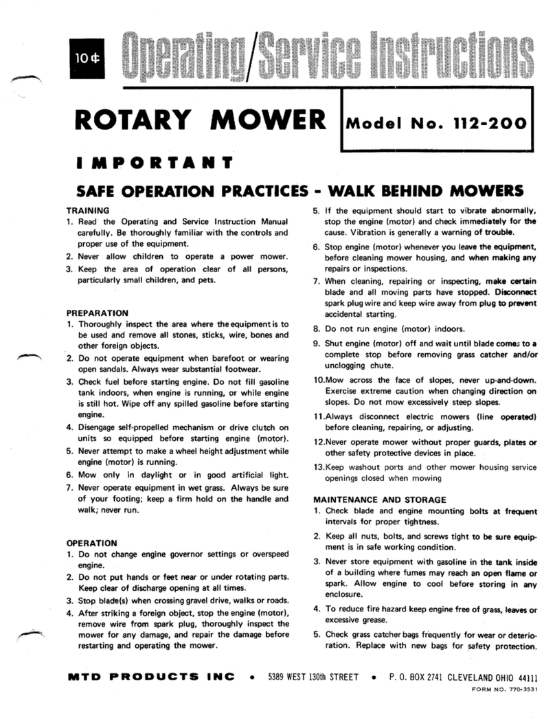 MTD 112-200 Operating/service instructions