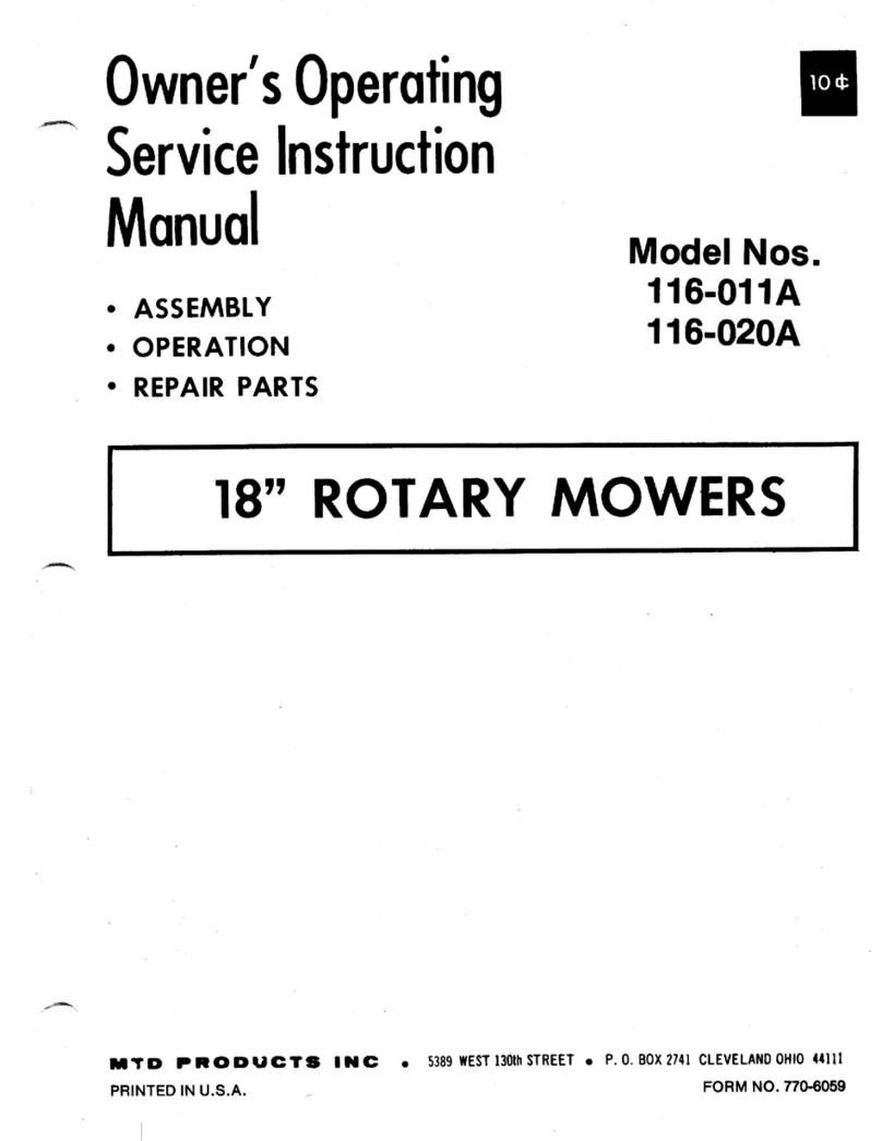 MTD 116-011A Manual